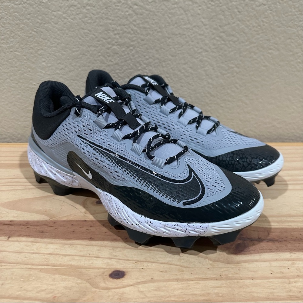 Men's Nike Alpha Huarache Elite 4 MCS Baseball Cleat Smoke Grey FD6221-002 Sz 11